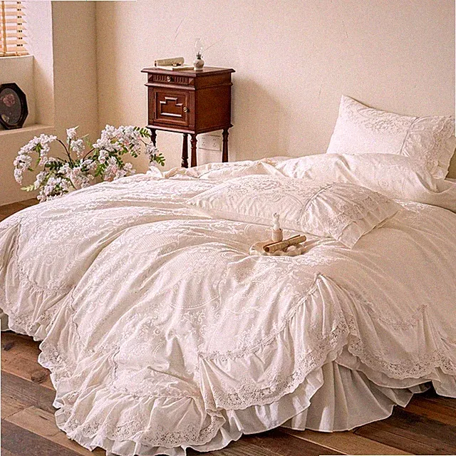 4pcs/lot Bedding Set 100S Pure Cotton Quilt Cover Flat Sheet 2 Pillowcases Dream