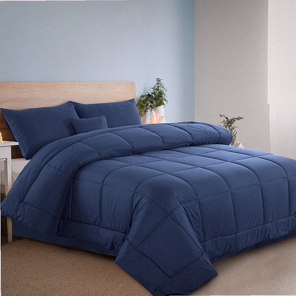 5 Piece Comforter Set Bed in a Bag All Season Reversible Bedding Comforter Set