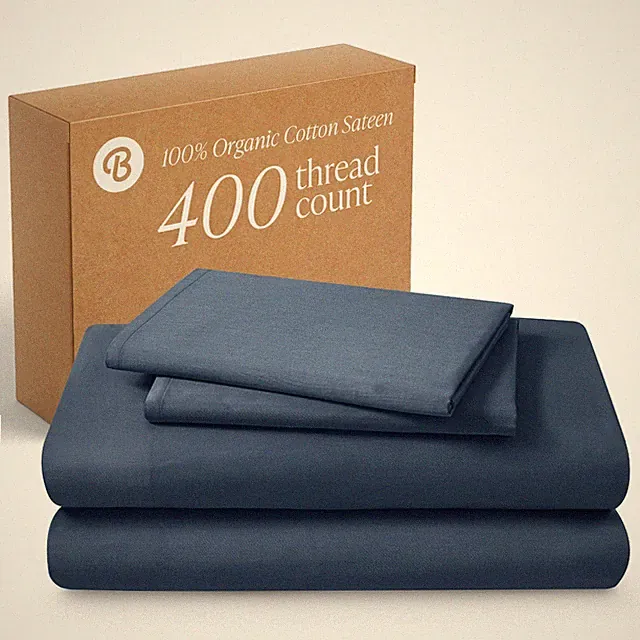 Bare Home Organic Cotton Sheet Set - Smooth Sateen Weave - Warm & Luxurious