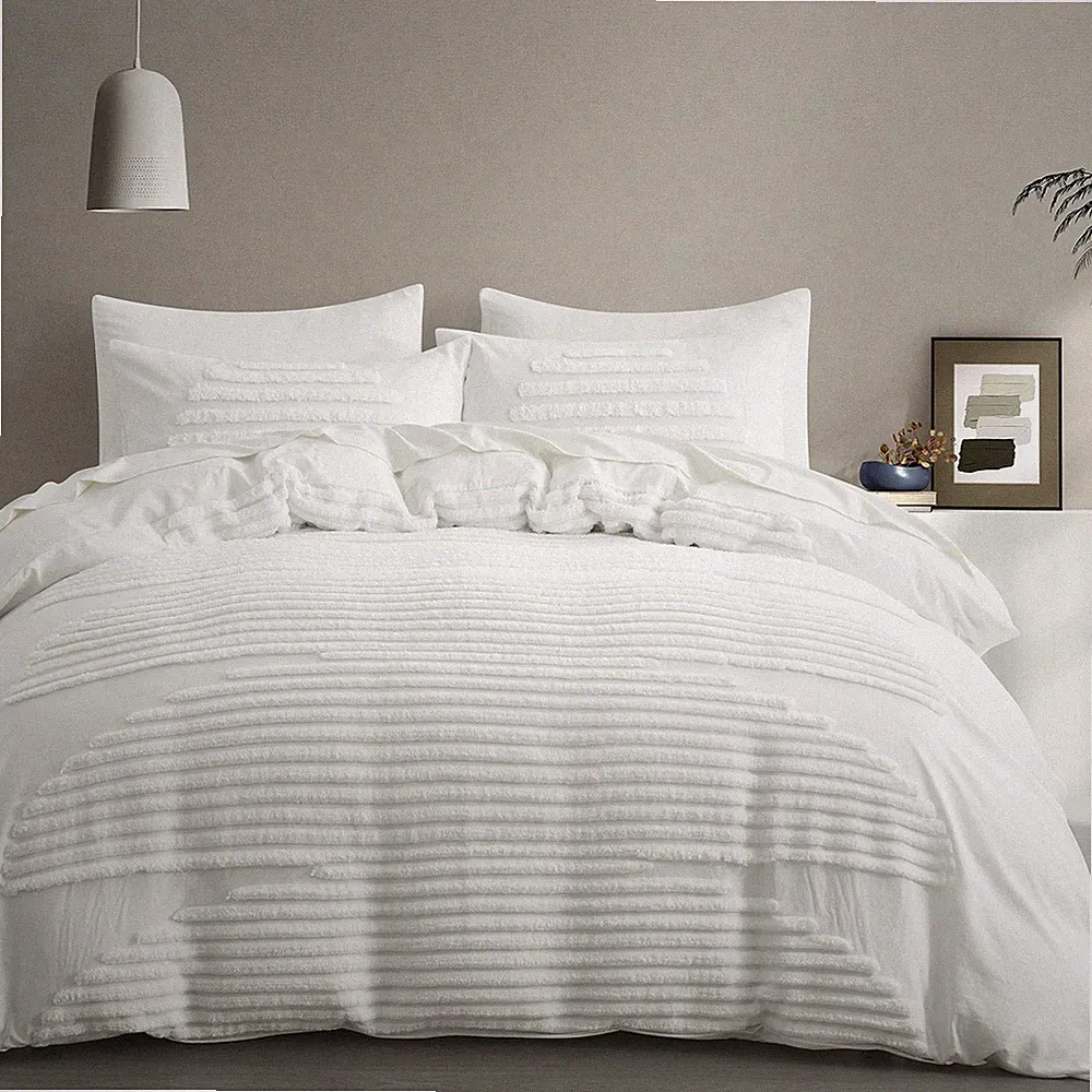 BEDAZZLED 5 Pieces Full/Queen Duvet Cover Set, Boho Bedding Sets for Modern Home