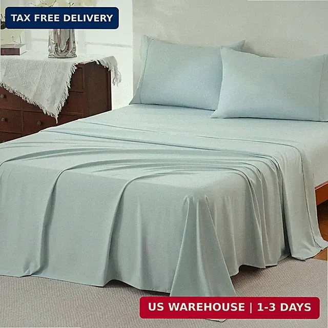 Full Sheet Set,4 Pieces Hotel Luxury Breathable Soft Microfiber Bedsheets, Anti