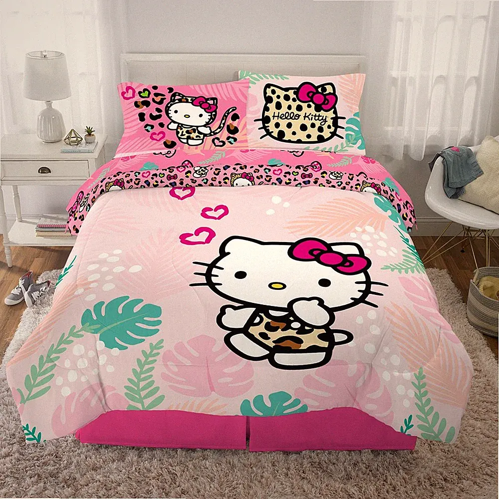 Hello Kitty Bed in a Bag Full Size 5-Pieces Kids Comforter & Sheets Bedding Set
