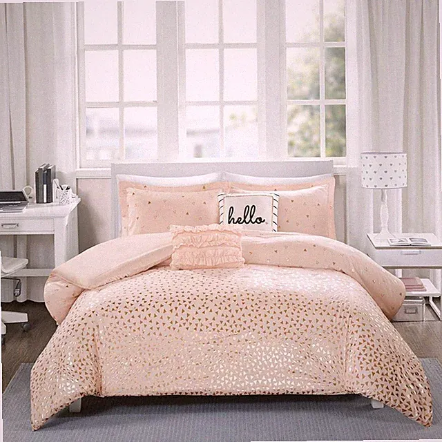 Intelligent Design 5 Piece Duvet Cover Set Size Full/Queen Color Pink New