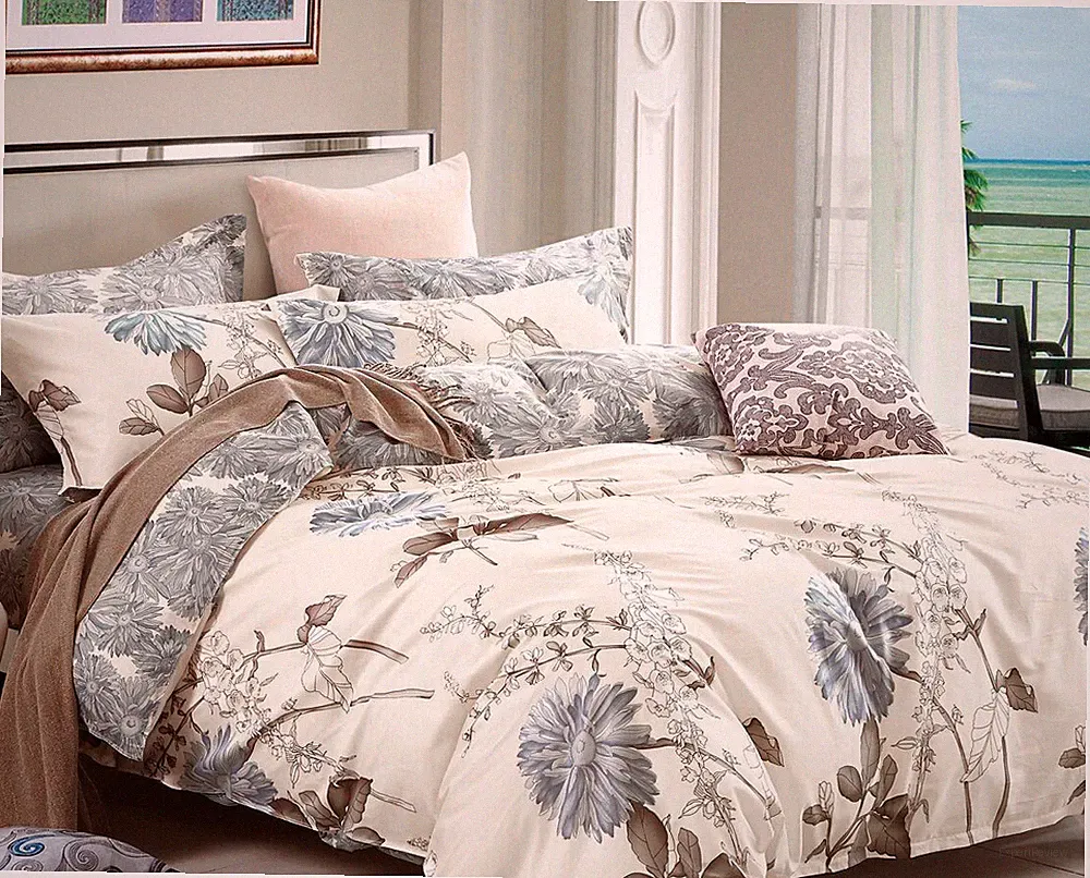 Daisy Silhouette 100% cotton bedding set: 2pc/3pc/5pc duvet cover set all sizes